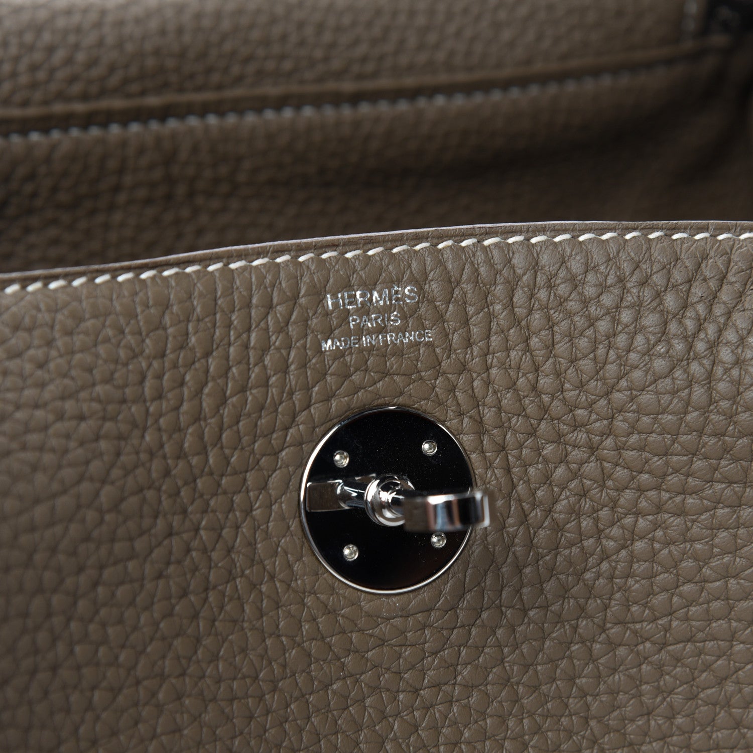 Hermes Taurillon Clemence Lindy 26 Etoupe 6 of 9