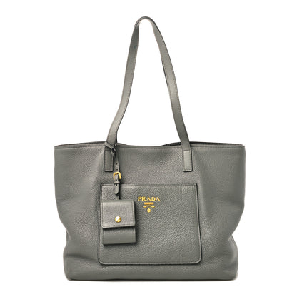 Prada Vitello Daino Pocket Shopping Tote Marmo 1 of 12