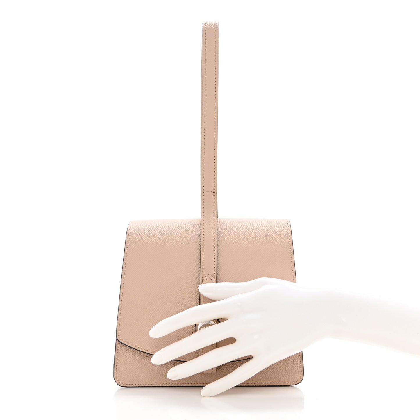 Carat Calfskin Madeleine Clutch Powder Peach