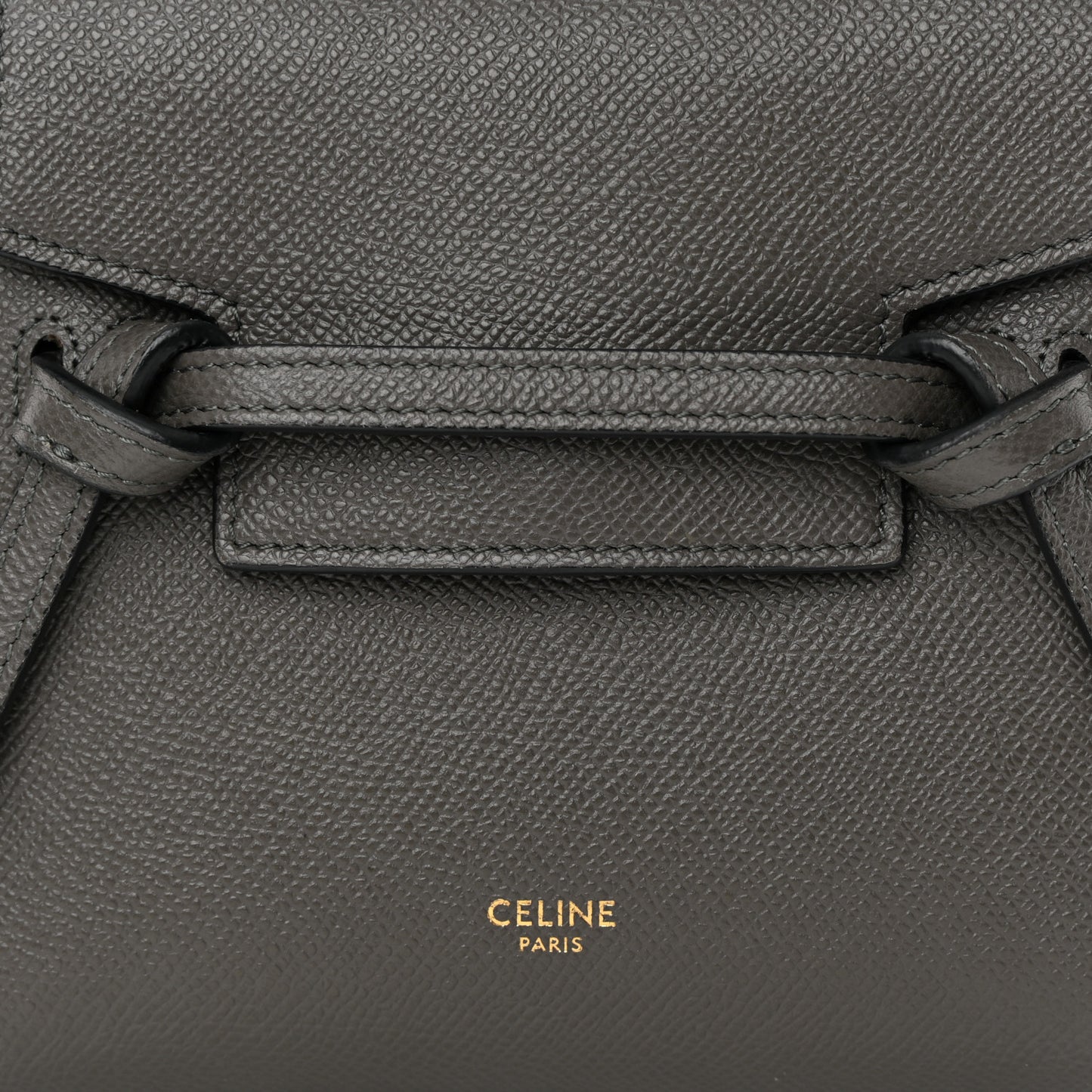 Grained Calfskin Pico Belt Bag Grey