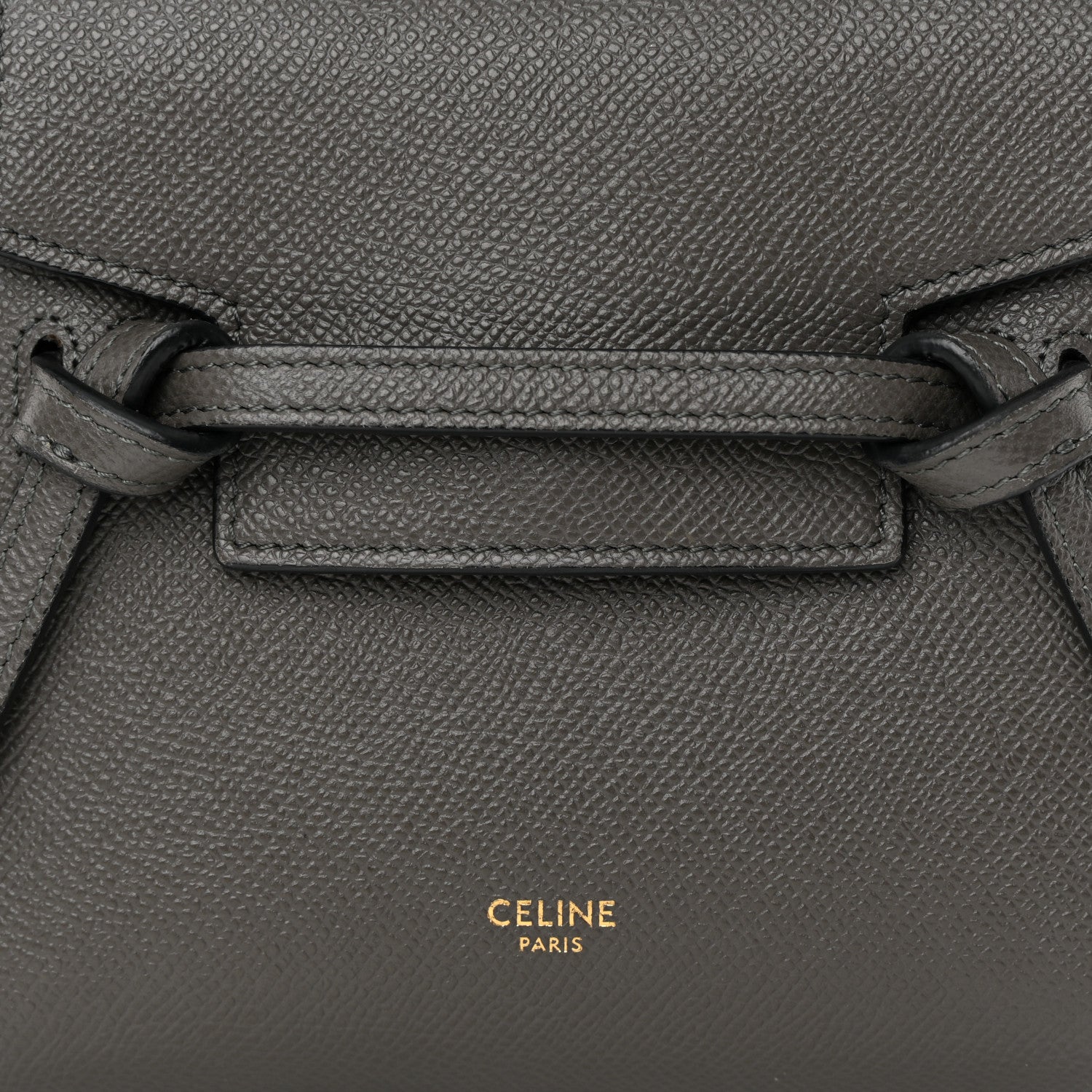 Celine Grained Calfskin Pico Belt Bag Grey 9 of 16