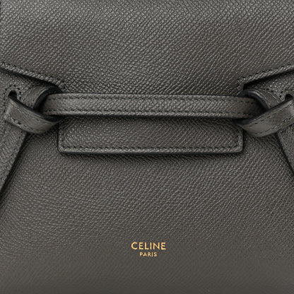 Celine Grained Calfskin Pico Belt Bag Grey 9 of 16