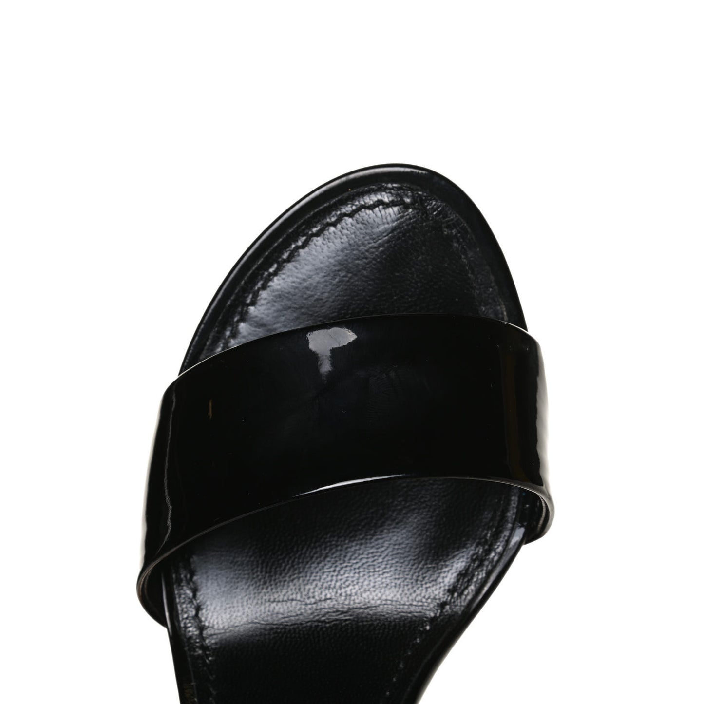 Patent Monogram Silhouette Sandals 36 Black