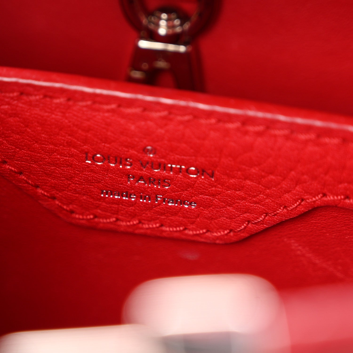 Louis Vuitton Taurillon Capucines BB Scarlet Red 6 of 10