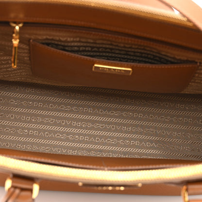 Prada Saffiano Lux Large Galleria Double Zip Tote Caramel 5 of 10
