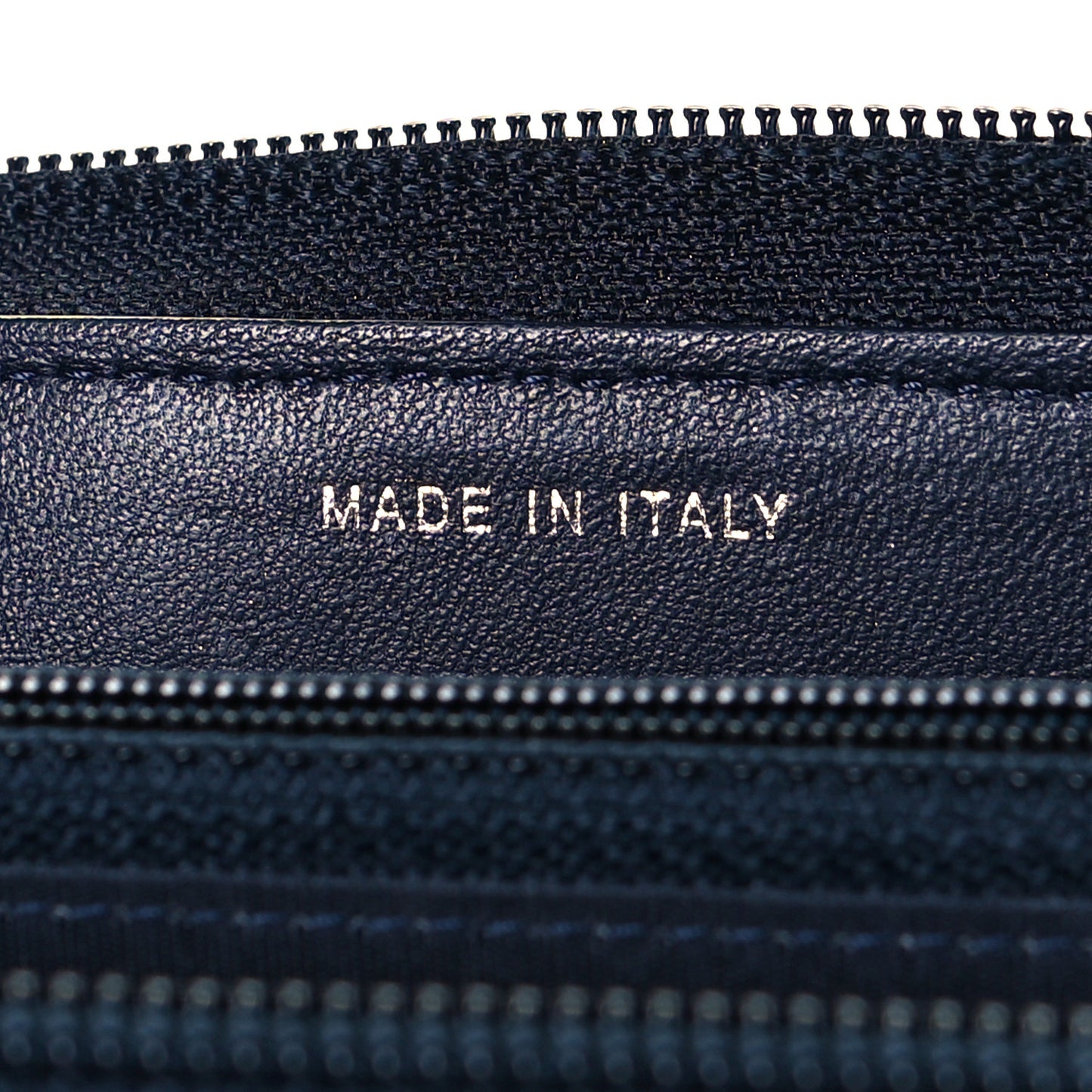 Lambskin Quilted Boy Zip Around Wallet Navy