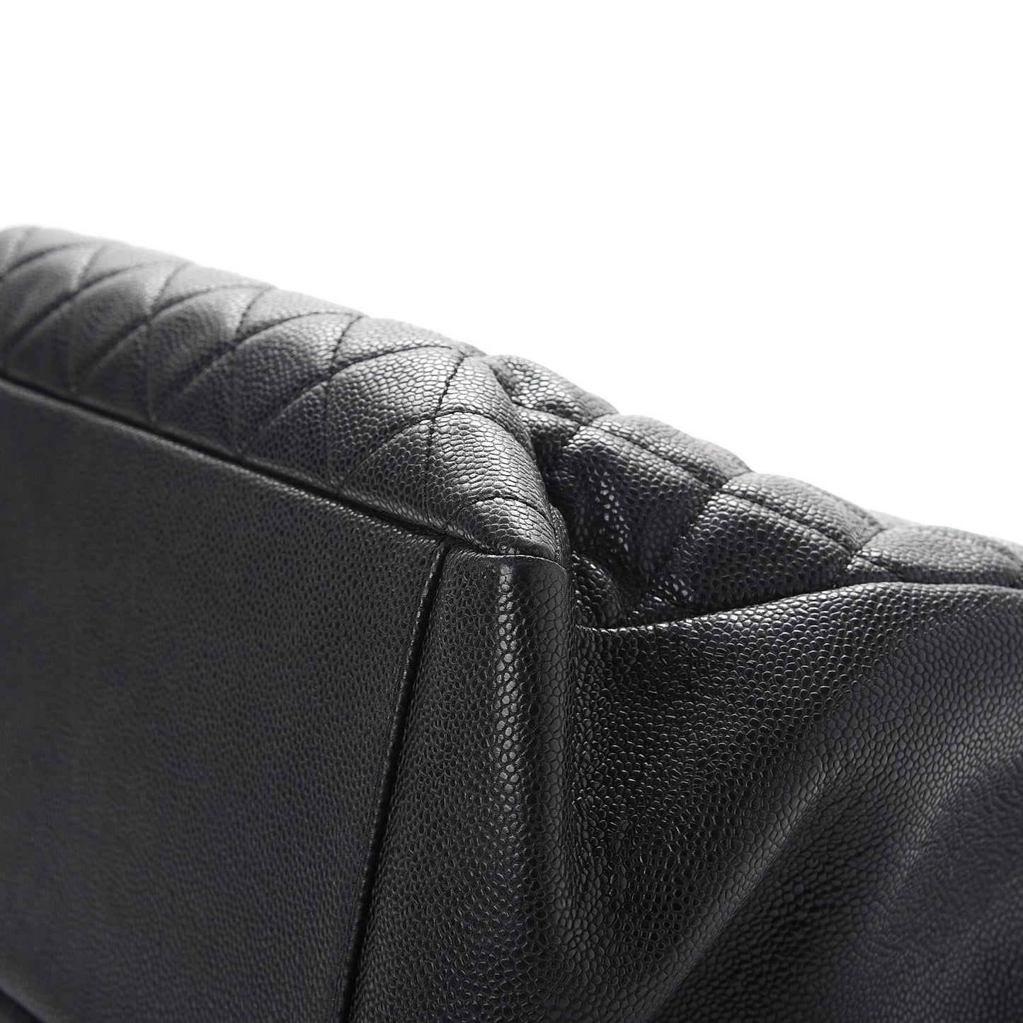 Caviar Quilted Grand Shopping Tote GST Black
