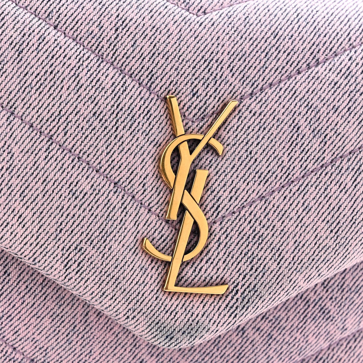 Saint Laurent Denim Y Quilted Monogram Toy Loulou Crossbody Bag Bleached Lilac 10 of 10