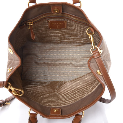 Prada Jacquard Logo Tote Corda Brandy 5 of 10