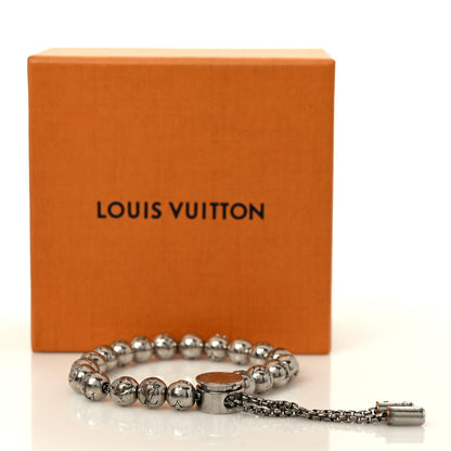 Louis Vuitton Monogram Beaded Bracelet Silver 6 of 6