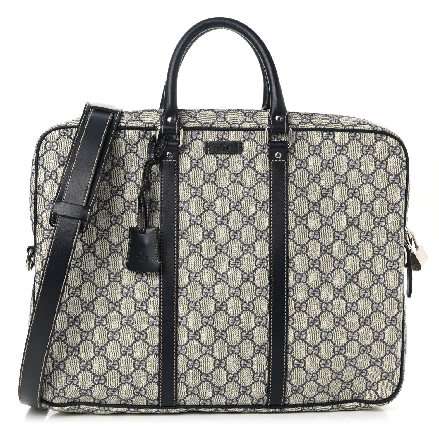 Gucci GG Supreme Monogram Briefcase Navy 1 of 11