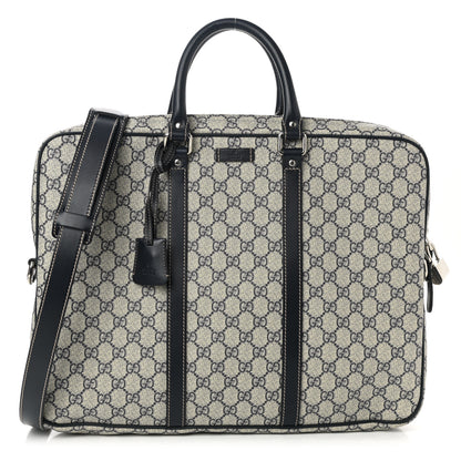 Gucci GG Supreme Monogram Briefcase Navy 1 of 11