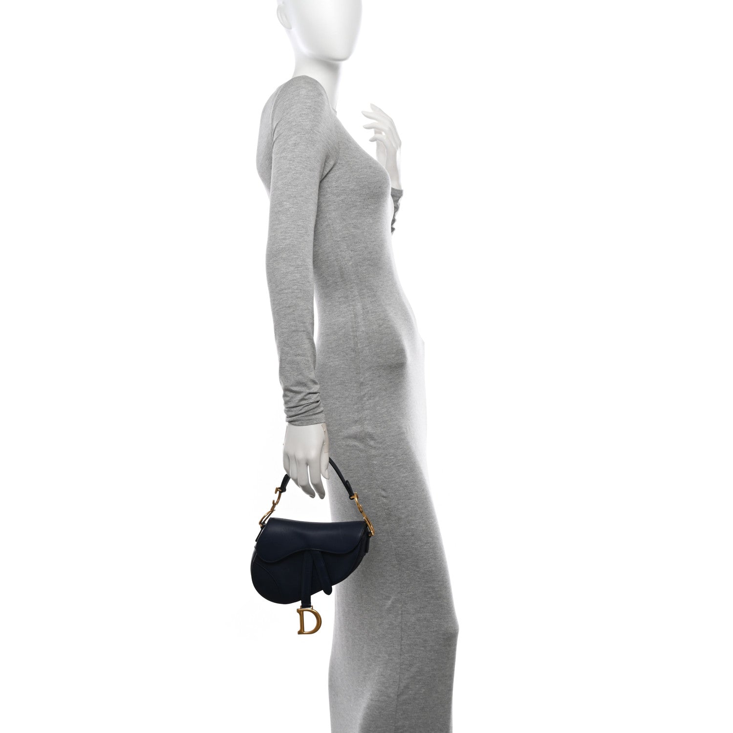 Christian Dior Calfskin Mini Saddle Bag Blue 2 of 10