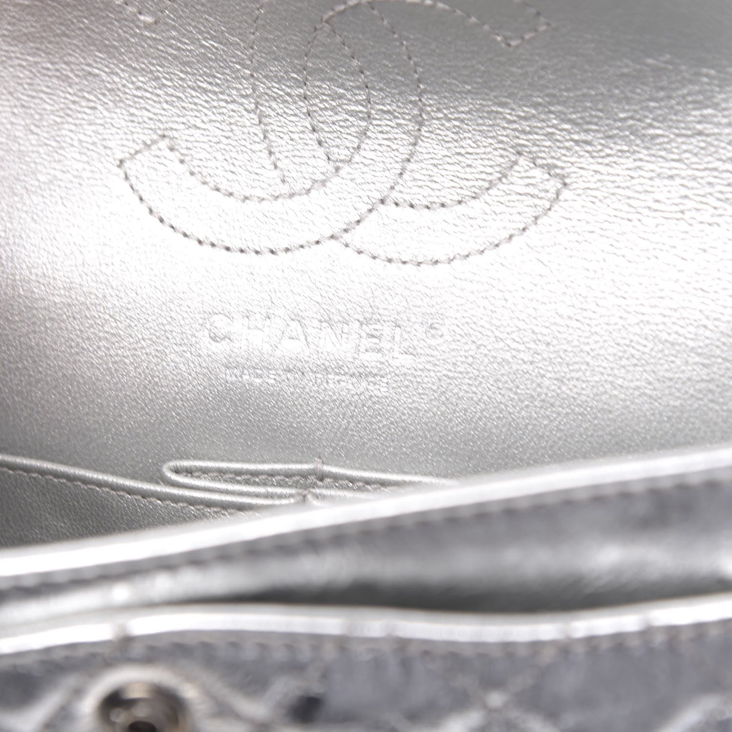 Chanel Metallic Aged Calfskin Quilted 2.55 Reissue 224 Flap Silver 6 of 11