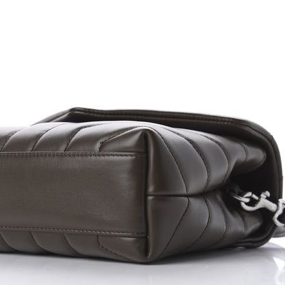 Saint Laurent Calfskin Y Quilted Monogram Toy Loulou Crossbody Bag Faggio 7 of 11