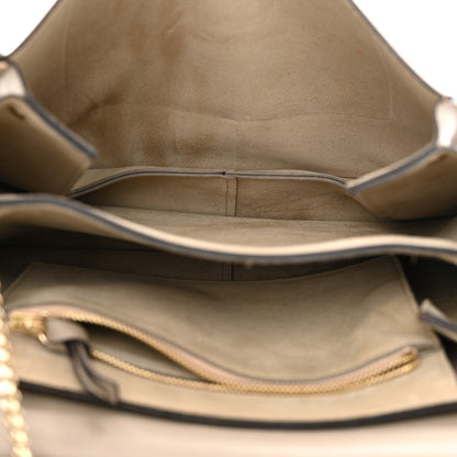 Chloe Calfskin Suede Medium Faye Shoulder Bag Motty Grey 5 of 11