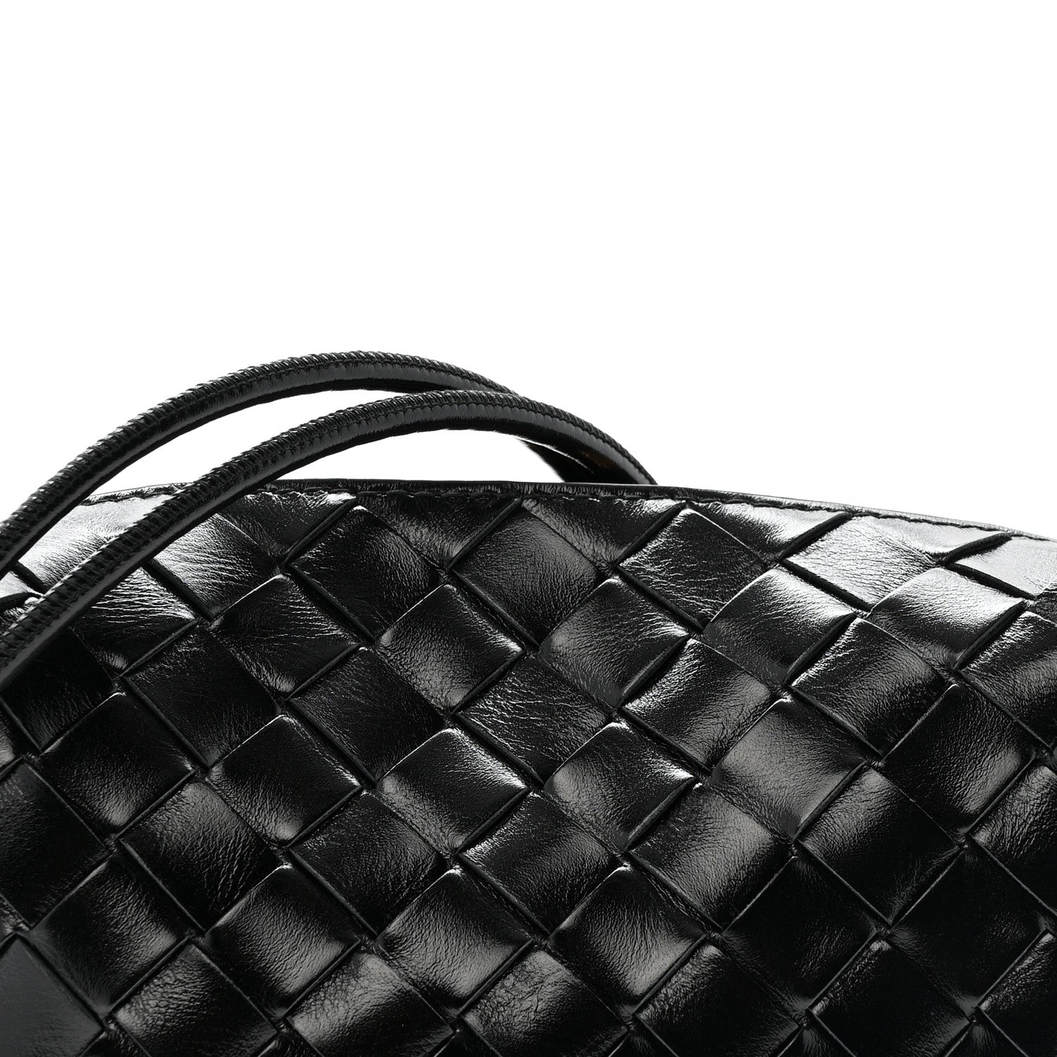 Bottega Veneta Nappa Intrecciato Metallic Knot Mini Loop Camera Bag Black 7 of 11