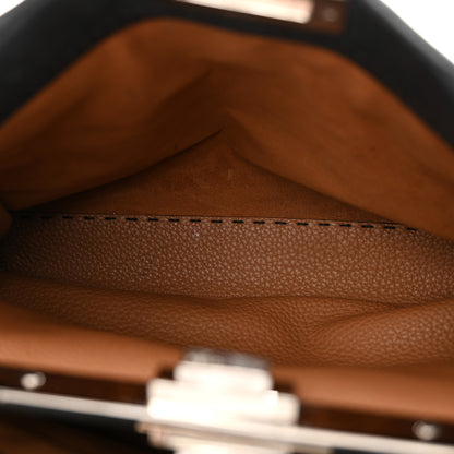 Fendi Cuoio Romano Selleria Bi-Color Medium Peekaboo Iconic Satchel Black Mou 6 of 15