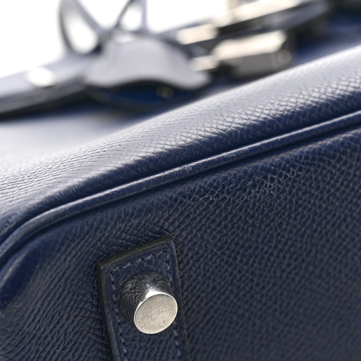 Hermes Epsom Verso Birkin 25 Bleu De Malte Bleu Sapphire 11 of 16