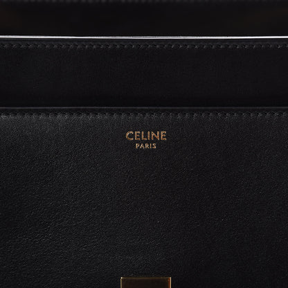 Celine Satinated Calfskin Medium 16 Top Handle Bag Black 6 of 12