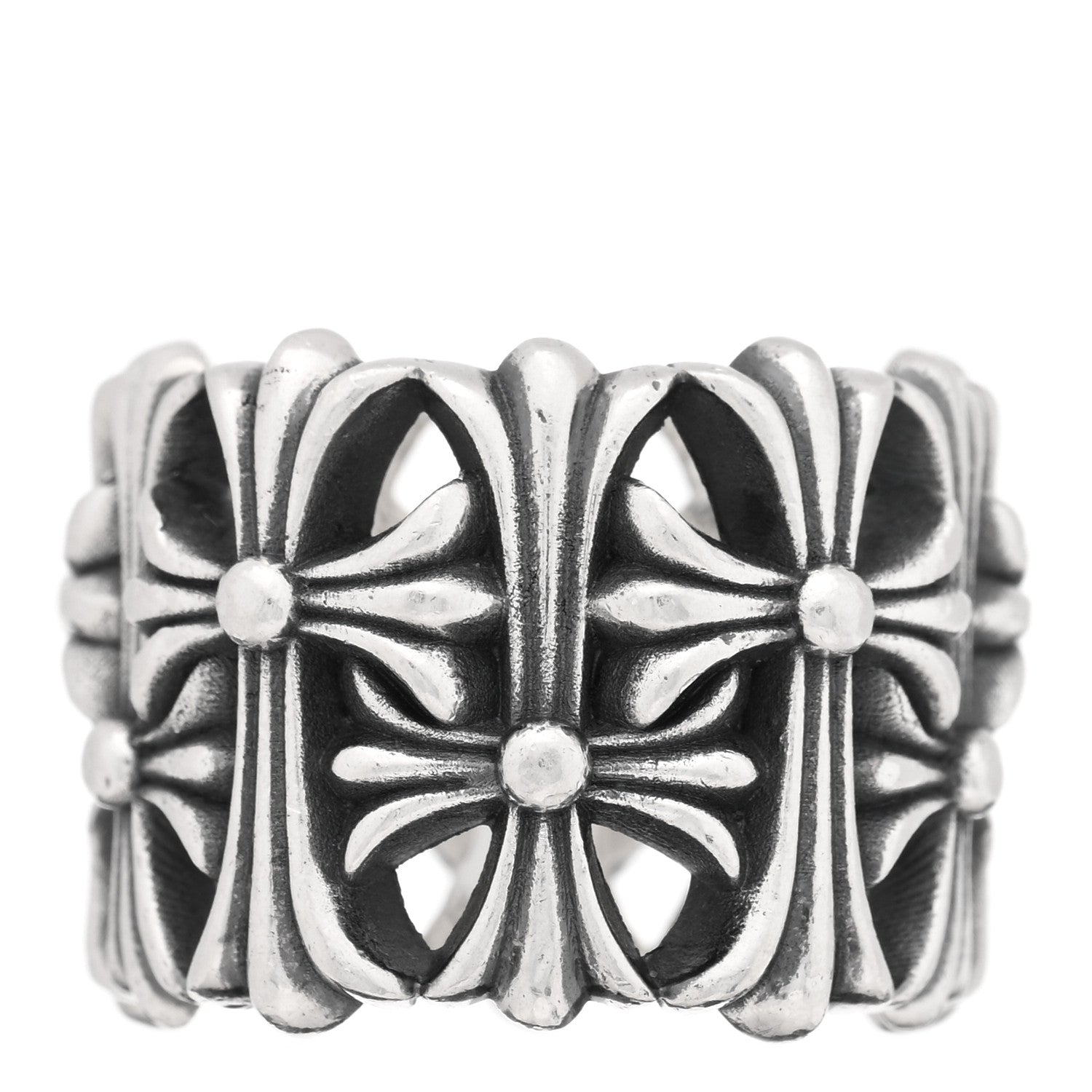 Chrome Hearts Sterling Silver Cemetery Cross Ring 57 8 1878842