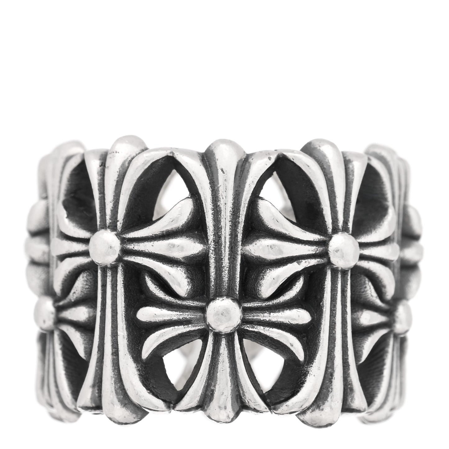 Sterling Silver Cemetery Cross Ring 57 8