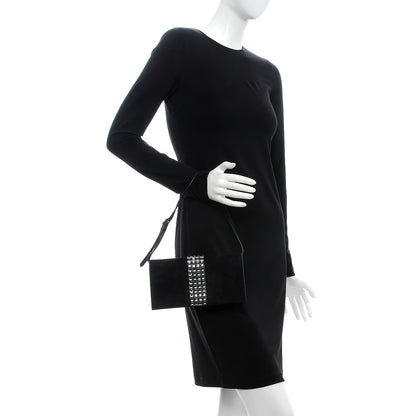 Gucci Suede Crystal Broadway Clutch Black 2 of 7