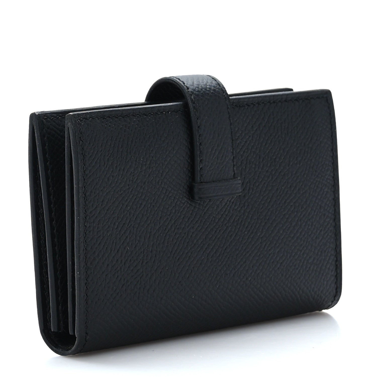 Hermes Epsom Monochrome Bearn Card Holder Wallet Black 3 of 7