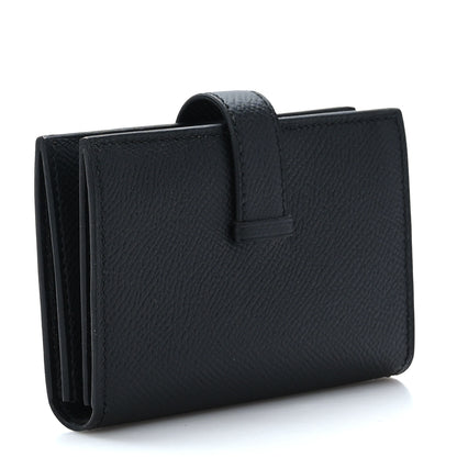 Hermes Epsom Monochrome Bearn Card Holder Wallet Black 3 of 7