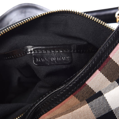 Burberry House Check Bridle Calfskin Medium Gosford Hobo Black 8 of 11
