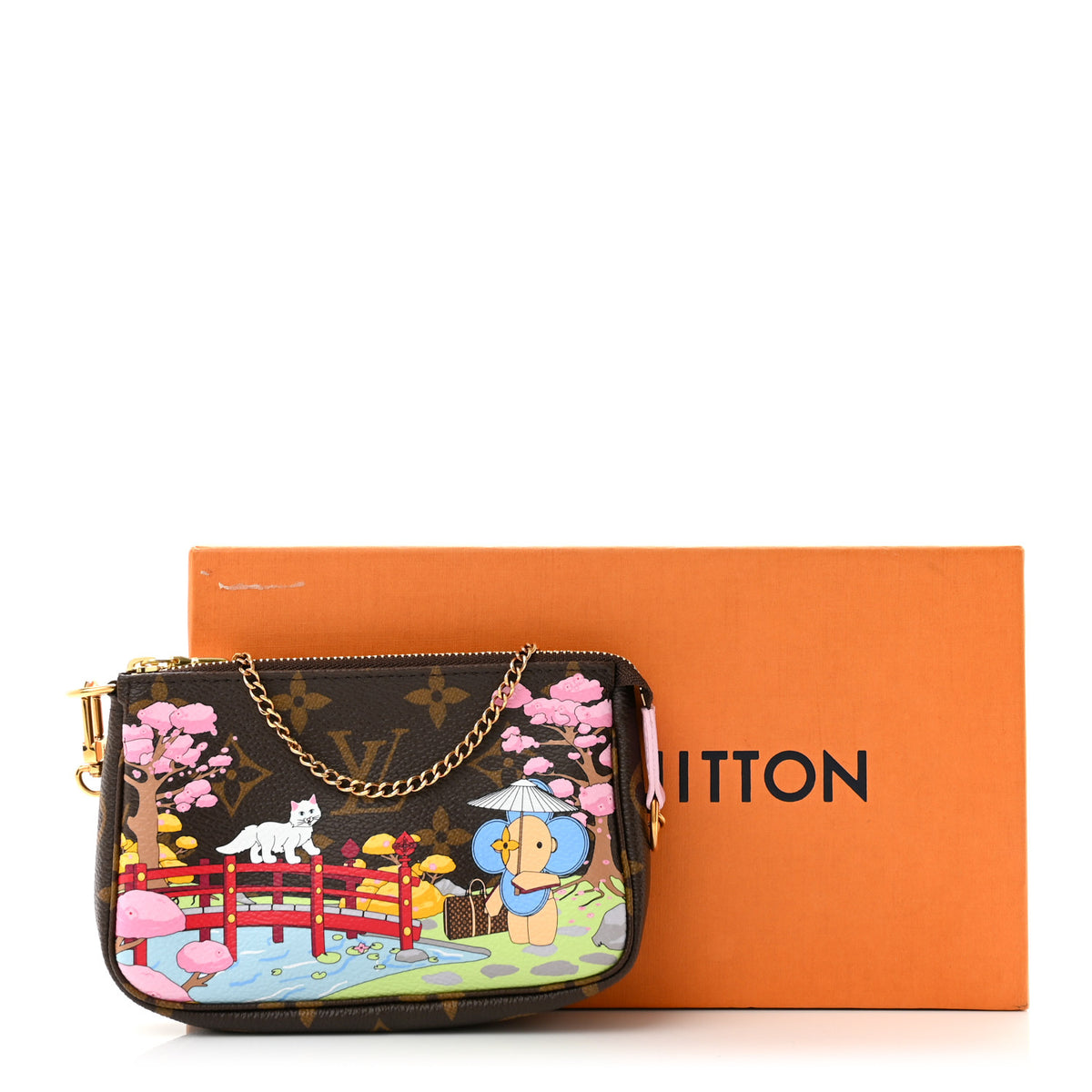 Louis Vuitton Monogram 2021 Christmas Animation Japanese Garden Mini Pochette Accessories  Wisteria Pink 12 of 12