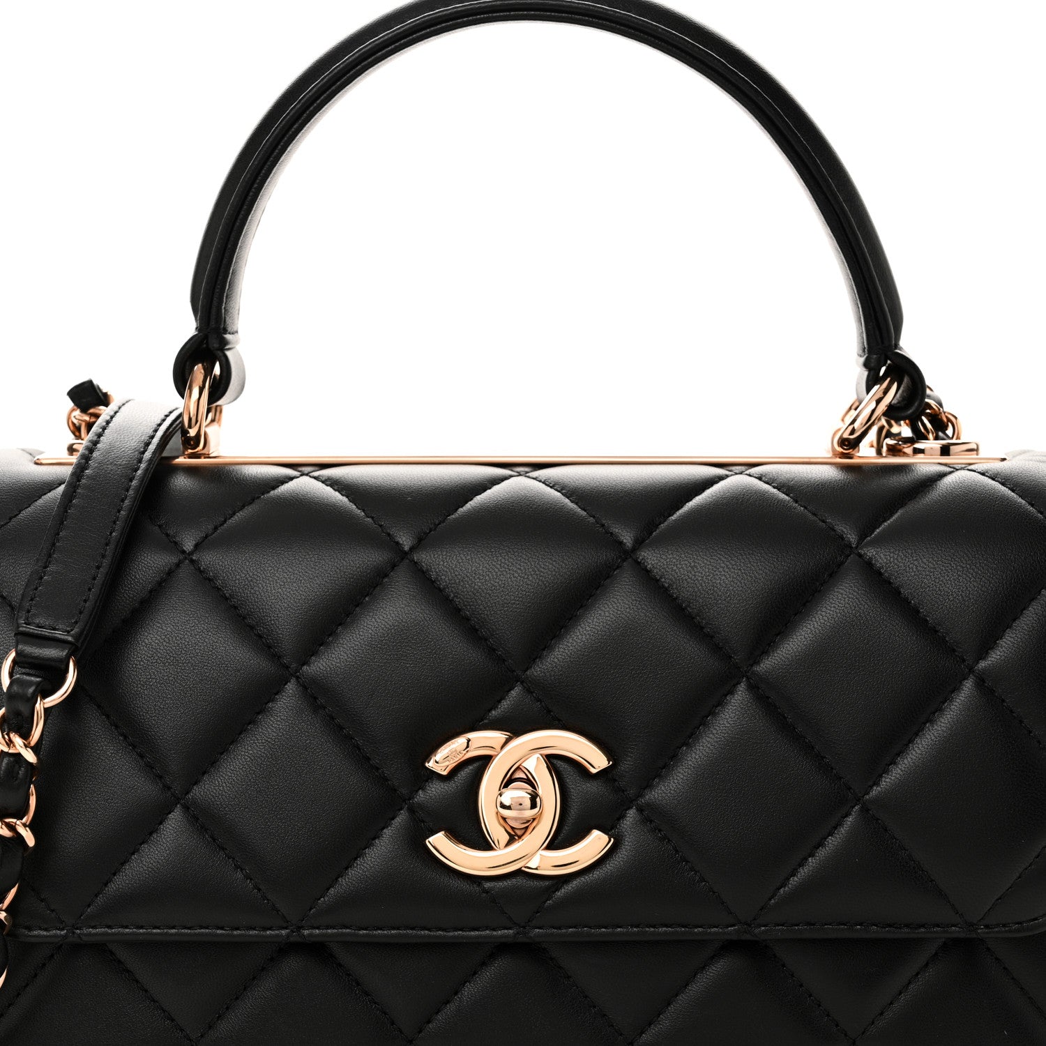 Chanel Lambskin Quilted Small Trendy CC Dual Handle Flap Bag Black 8 of 11