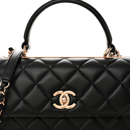 Chanel Lambskin Quilted Small Trendy CC Dual Handle Flap Bag Black 8 of 11