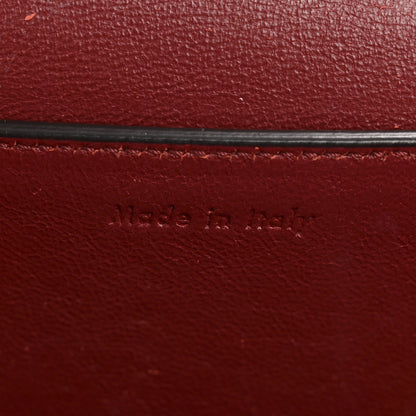 Celine Shiny Smooth Calfskin Medium Frame Shoulder Bag Red Navy 7 of 13