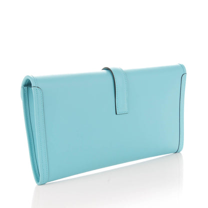 Hermes Veau Swift Jige Elan 29 Clutch Bleu Atoll 3 of 9