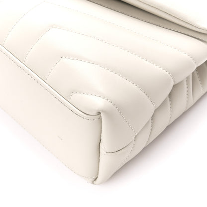 Saint Laurent Calfskin Y Quilted Monogram Small Loulou Chain Satchel Crema Soft 11 of 11