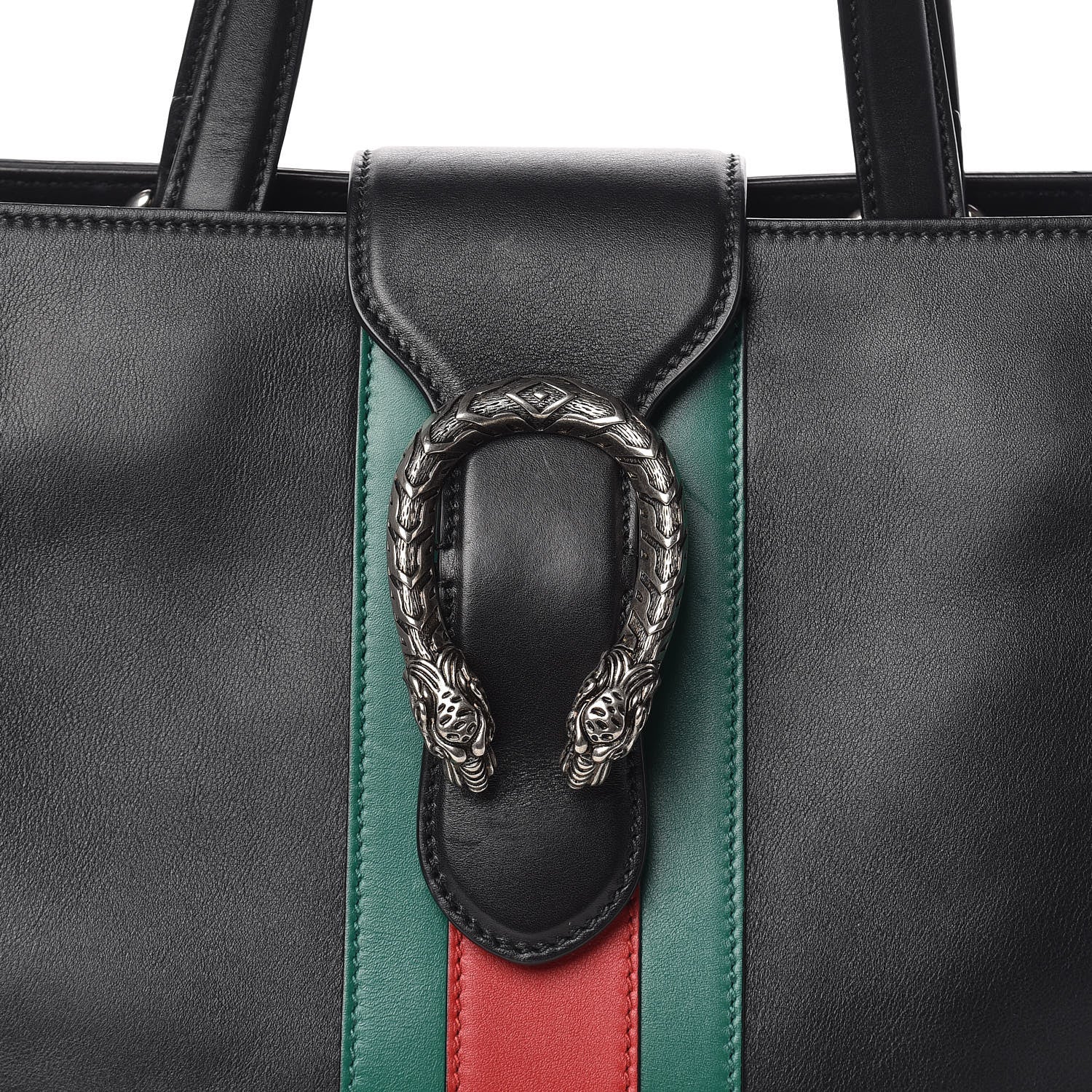Gucci Calfskin Web Stripe Large Dionysus Tote Bag Black 11 of 11