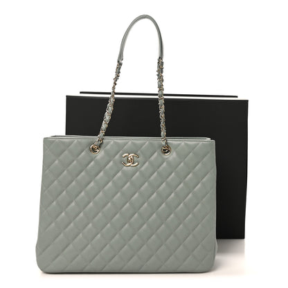 Chanel Caviar Quilted Large Classic Shopping Tote Light Green 11 of 11