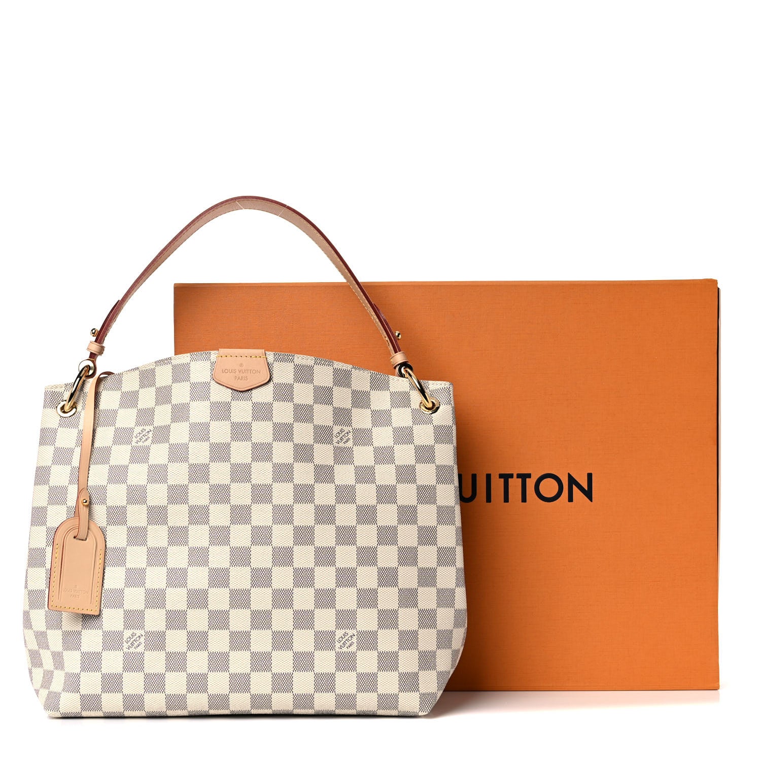 Louis Vuitton Damier Azur Graceful PM Rose Ballerine 12 of 12