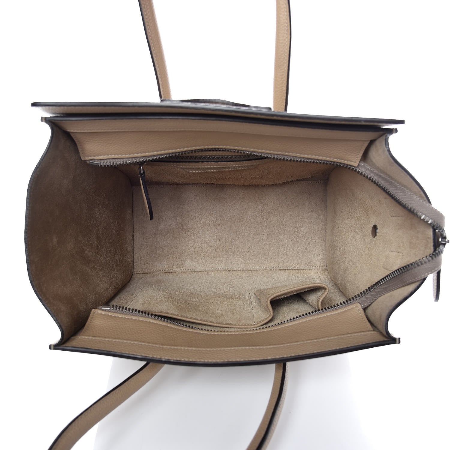 Celine Drummed Calfskin Micro Luggage Dune 7 of 12