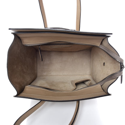 Celine Drummed Calfskin Micro Luggage Dune 7 of 12