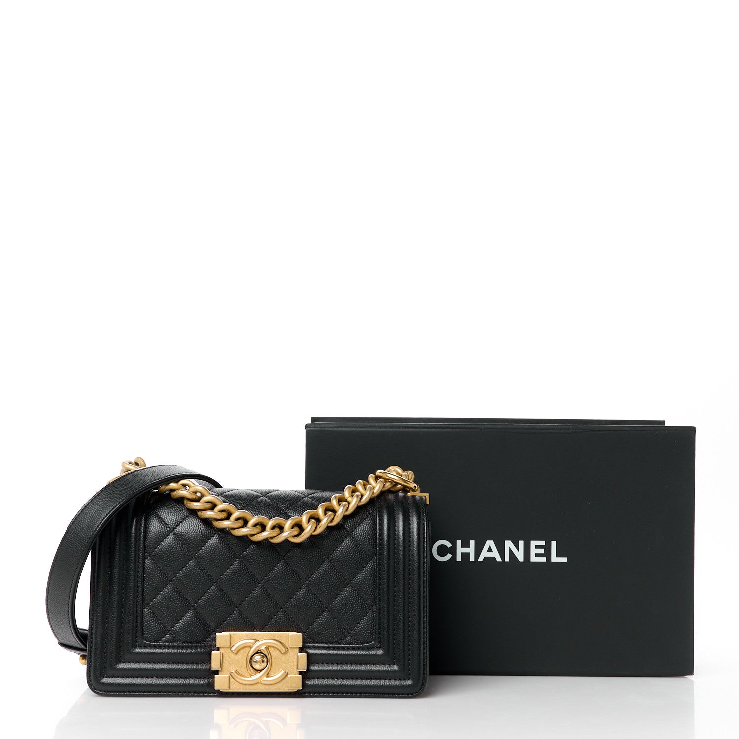 Chanel Caviar Quilted Small Boy Flap Black 12 of 12