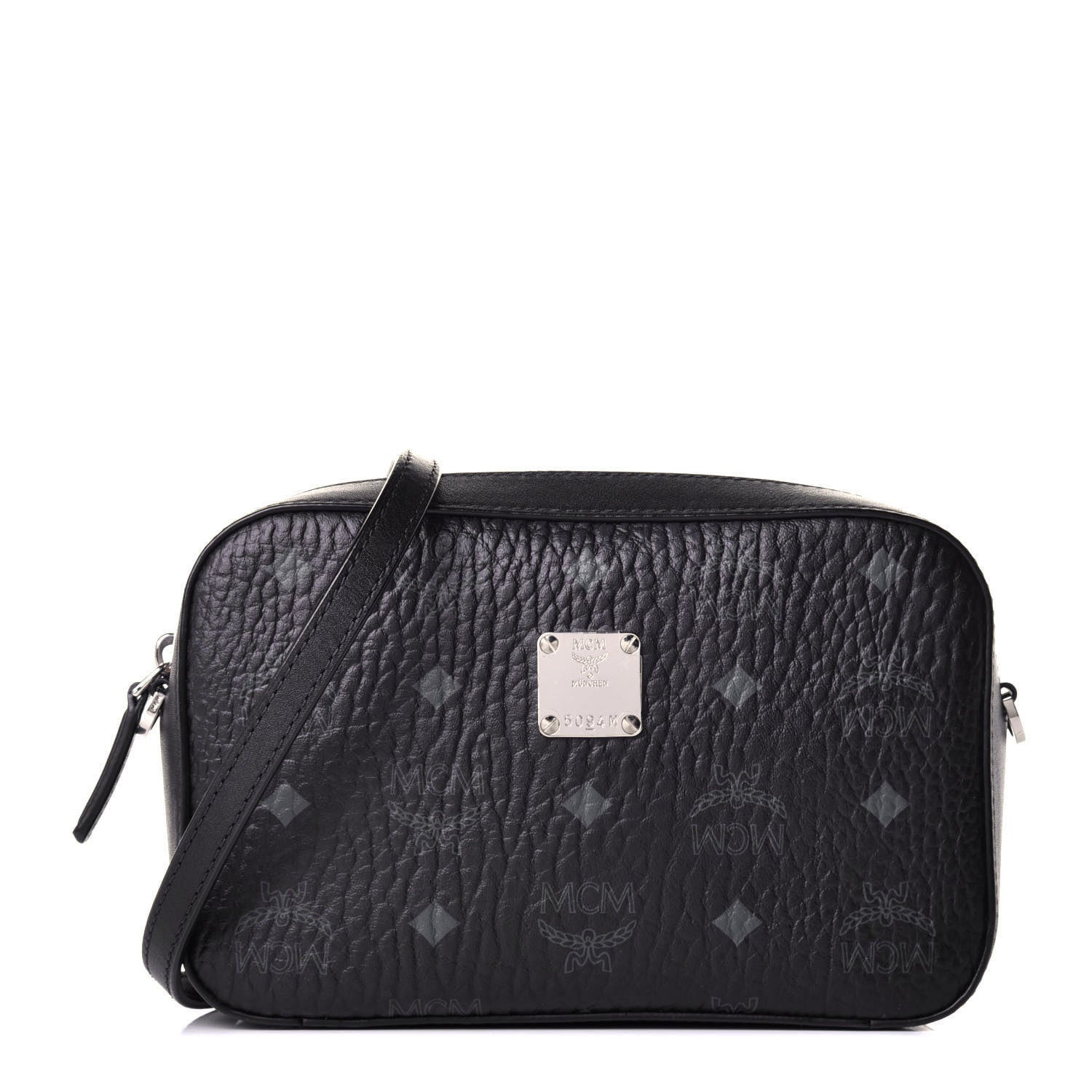 MCM Visetos Camera Crossbody Bag Black 1 of 8
