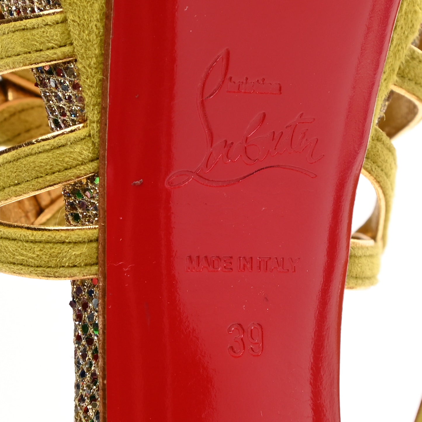 Suede Mignons 160 Sandals 39 Chartreuse
