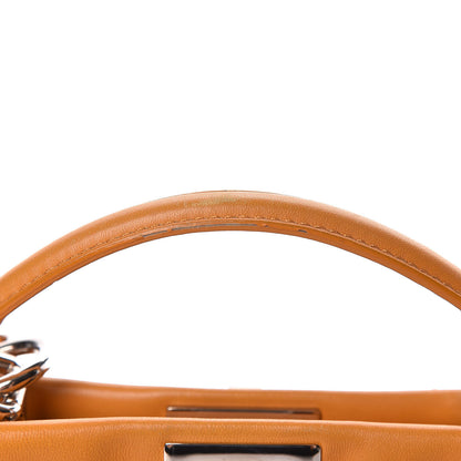 Fendi Nappa Mini Peekaboo Iconic Satchel Giallo Syrup 14 of 20