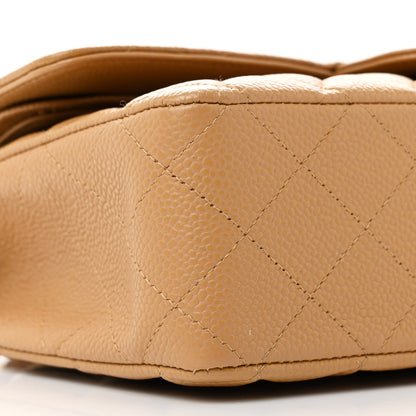 Chanel Caviar Quilted Medium Double Flap Beige 9 of 11