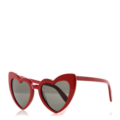 Saint Laurent Acetate Heart Frame Loulou SL181 Sunglasses Red 1 of 8