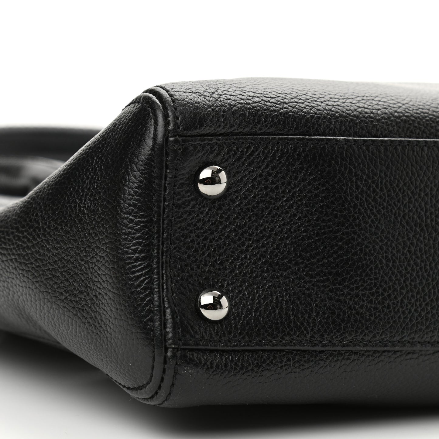 Calfskin Mademoiselle Lock Small Cerf Shopper Tote Black