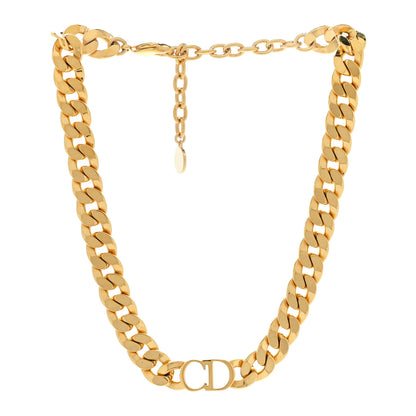 Christian Dior Metal CD Choker Necklace Gold 2 of 4