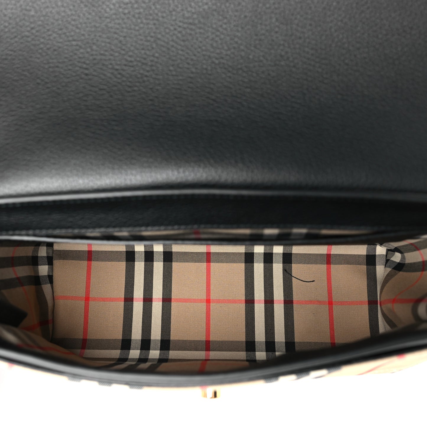 Grainy Calfskin Vintage Check Note Crossbody Bag Black